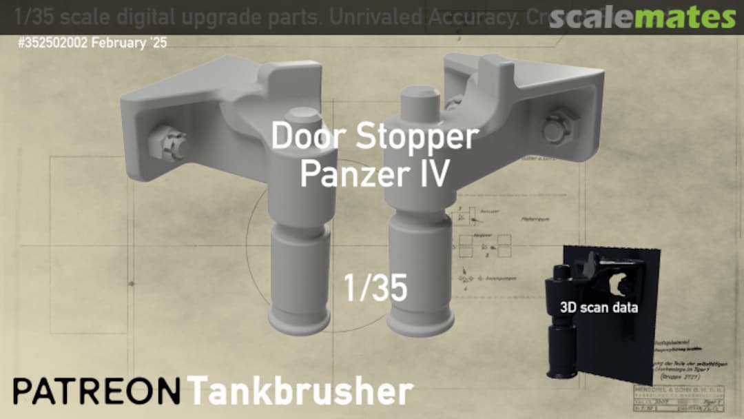 Boxart Panzer IV door stopper 352502002 Tankbrusher Scale Modeling