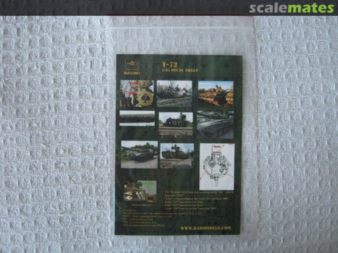 Boxart T-72 Hungarian T-72 HJ35007 HungAeroDecals