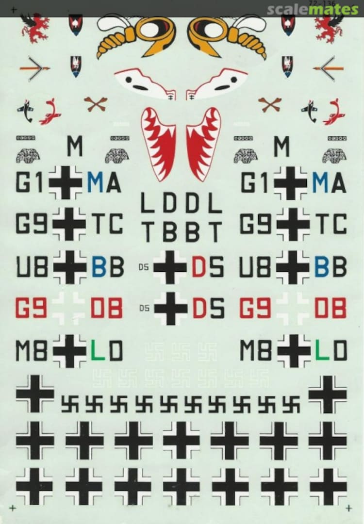 Boxart Messerschmitt Bf. 110's D/C/E/G 72-136 Microscale