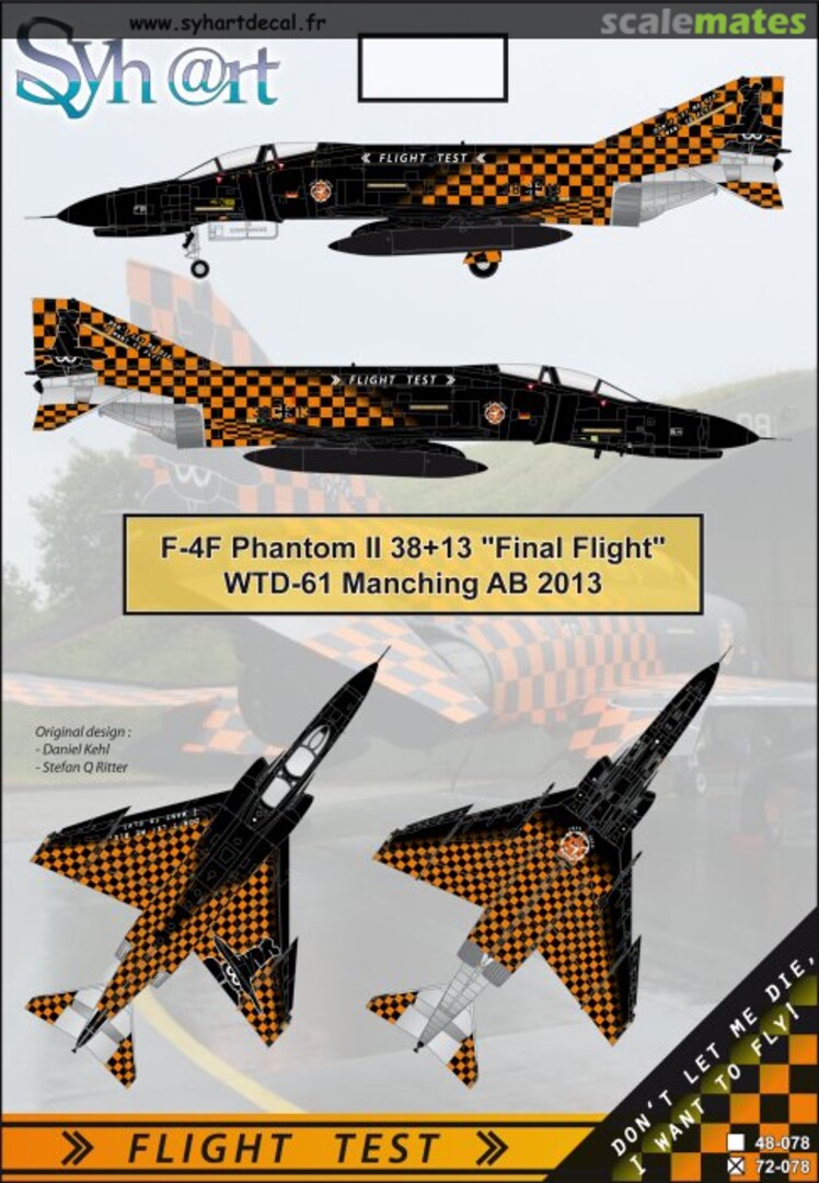 Boxart F-4F Phantom II 38+13"Final flight" WTD 61 Manching AB 2013 72-078 Syhart