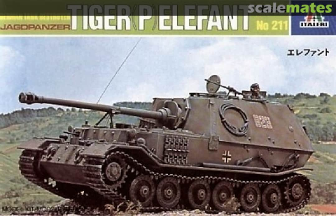 Boxart Jagdpanzer Tiger (P) Elefant 211 Italeri