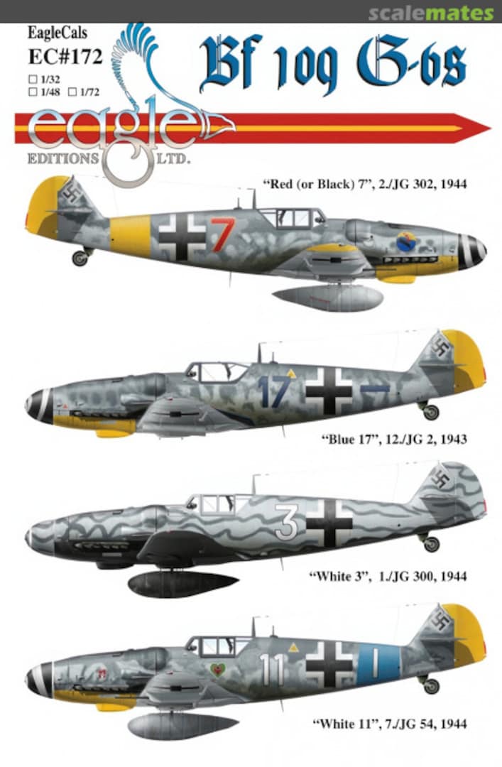 Boxart Bf 109 G-6s EagleCals EC32-172 Eagle Editions