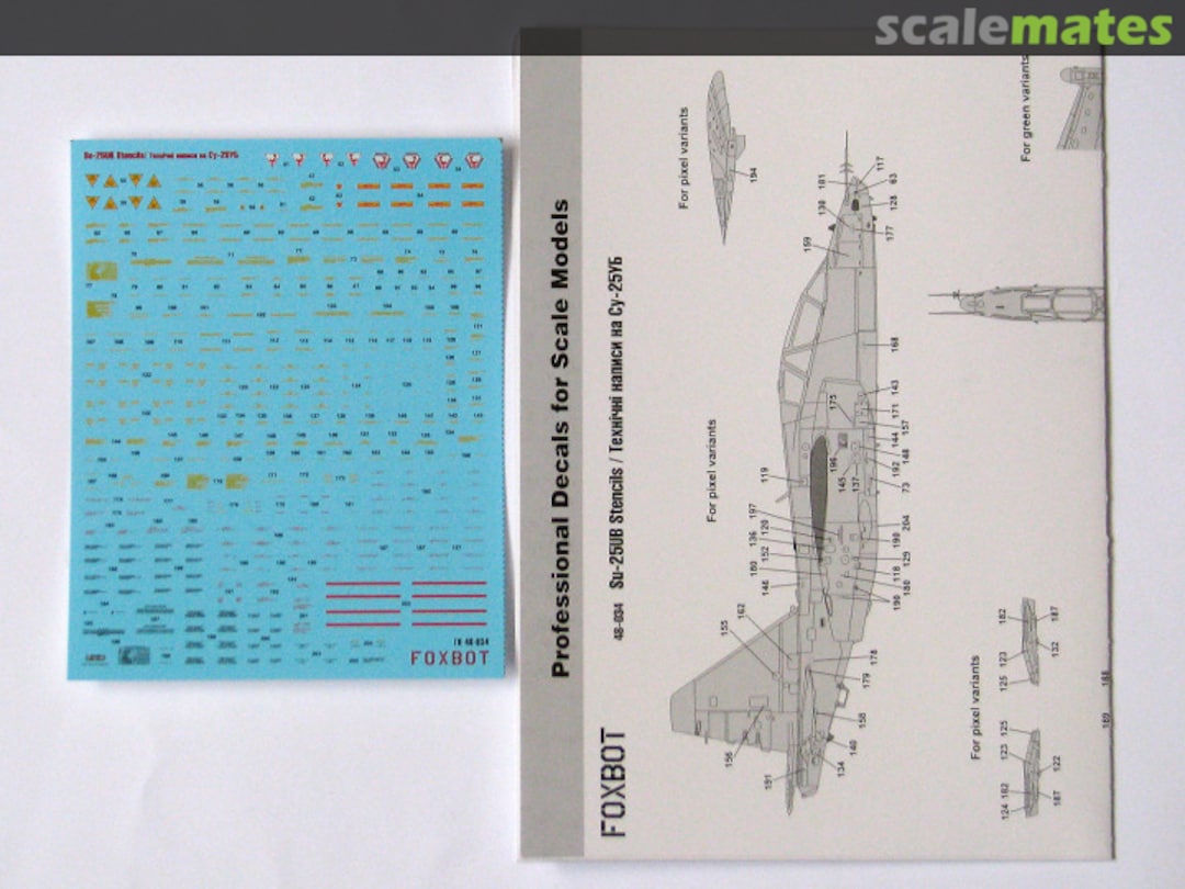 Boxart Stencils for Su-25UB 48-034 Foxbot