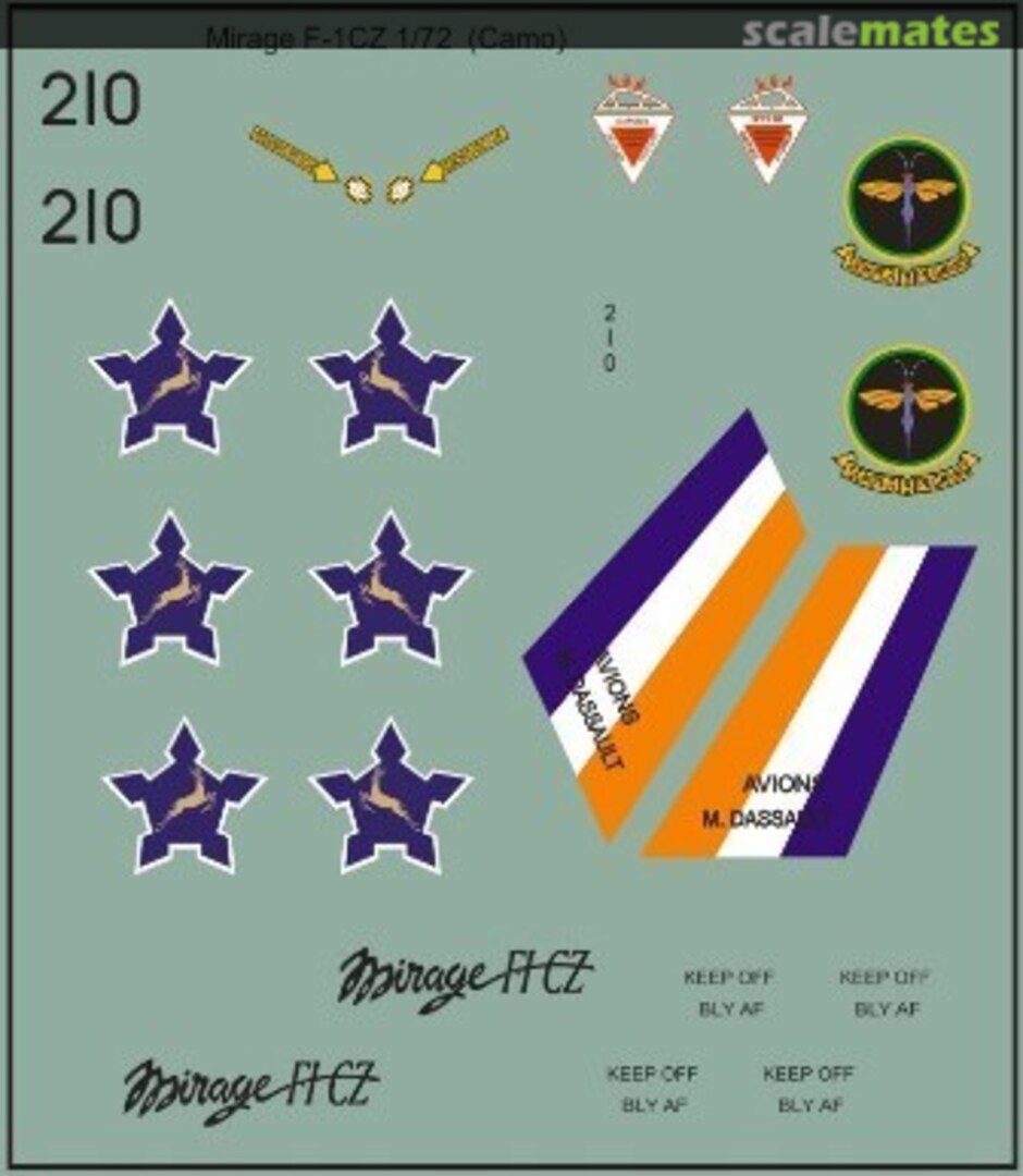 Boxart SAAF Mirage F1 CZ MAV-720152 MAV Decals