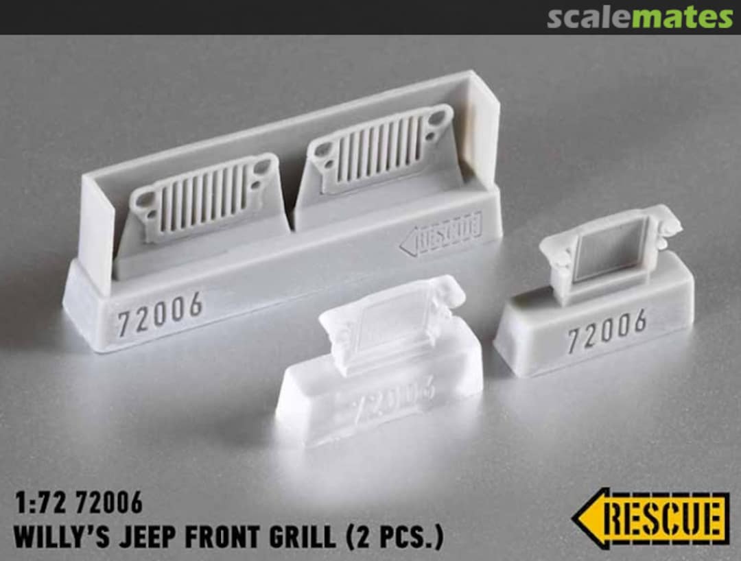 Boxart Willy's Jeep front grill (2 pcs.) - S-Model - 72006 Rescue Models