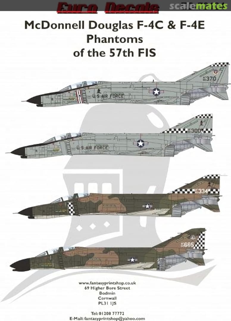 Boxart McDonnell Douglas F-4C & F-4E Phantoms of the 57th FIS ED-72124 Euro Decals