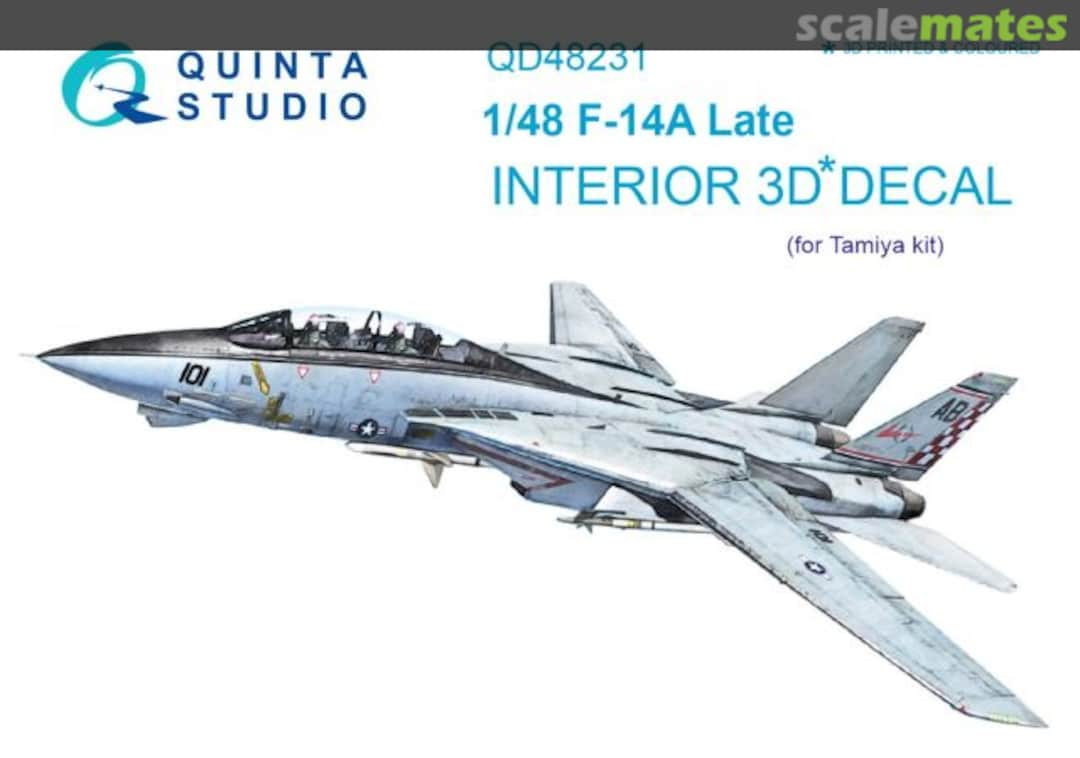 Boxart F-14A Late interior 3D decal QD48231 Quinta Studio