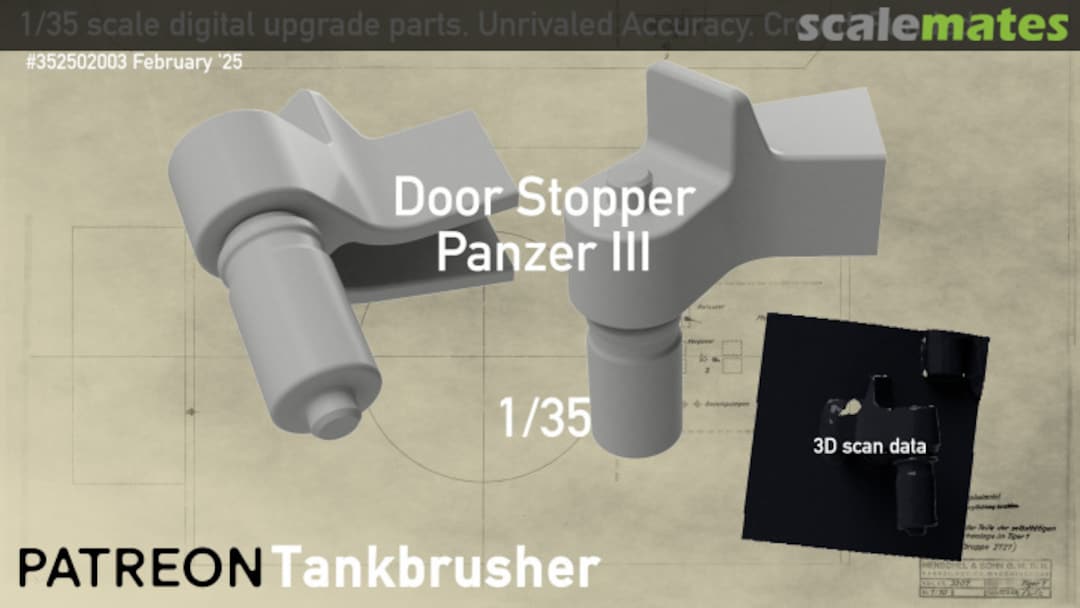 Boxart Panzer III door stopper 352502003 Tankbrusher Scale Modeling