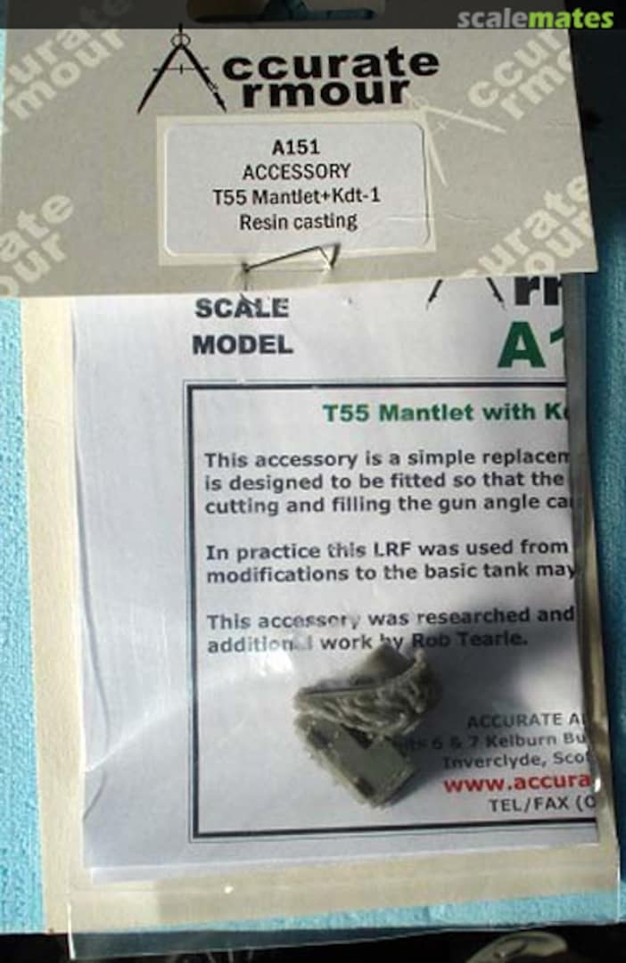 Boxart Soviet T55 Mantlet Cover + Ktd-1 LRF (For Tamiya k A151 Accurate Armour