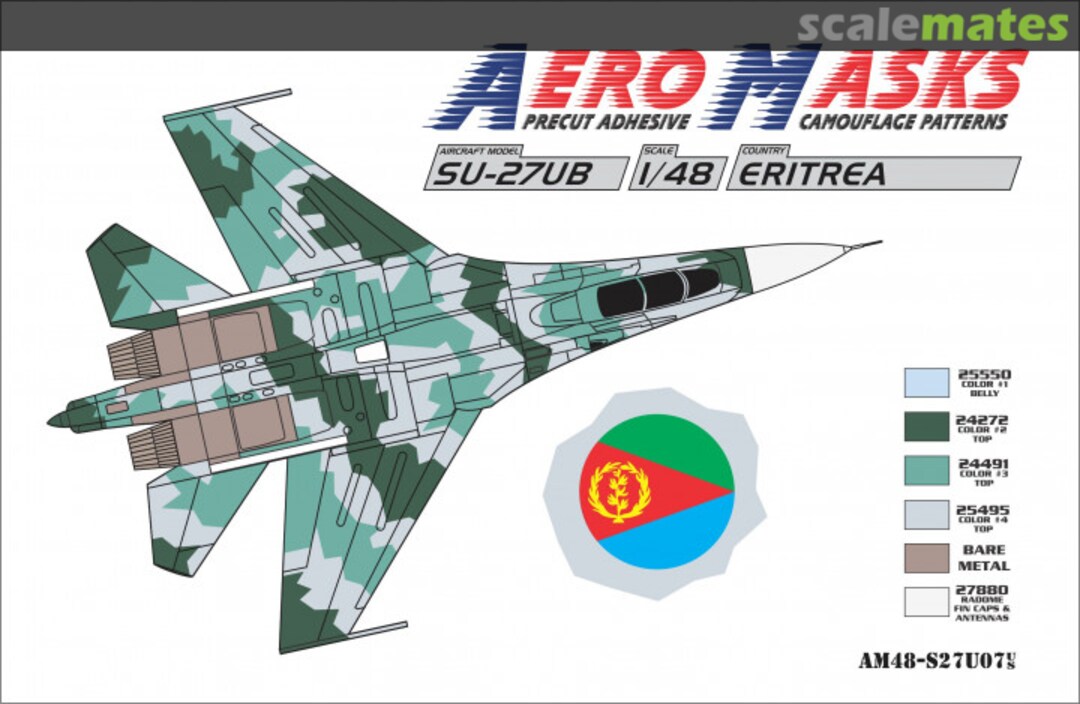 Boxart Su-27UB Eritrea AM48-S27U07 AeroMasks