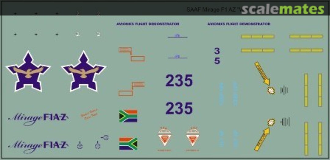 Boxart SAAF Mirage F1 AZ MAV-720210 MAV Decals