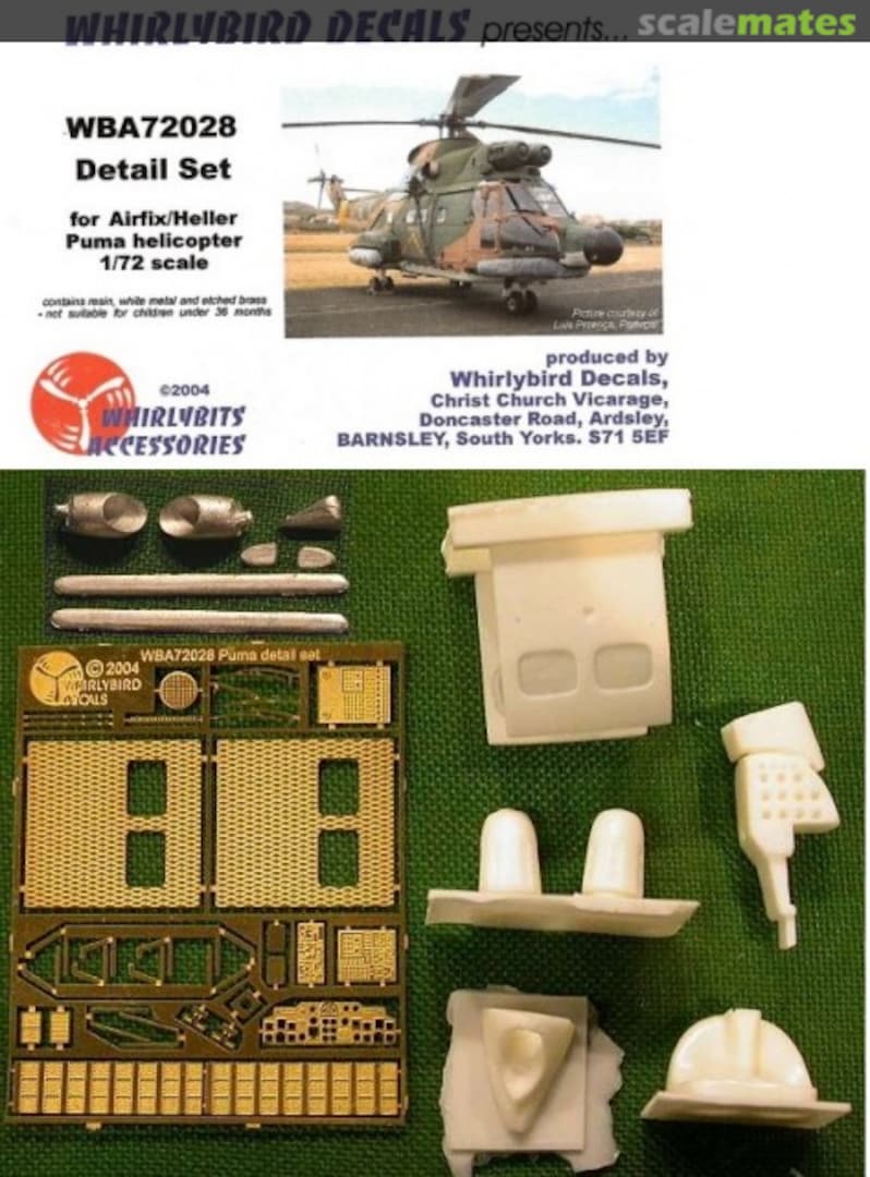 Boxart Aérospatiale SA 330 Puma detail set WBA72028 Whirlybits