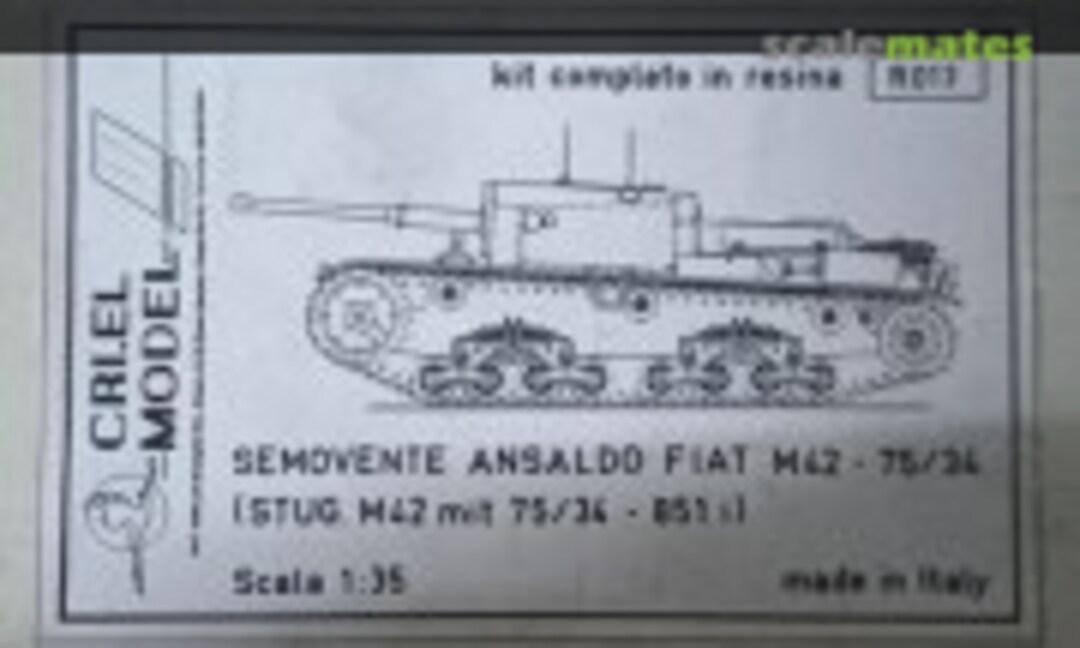 Semovente Ansaldo fiat m42 75/34 (CRIEL.MODEL R013)