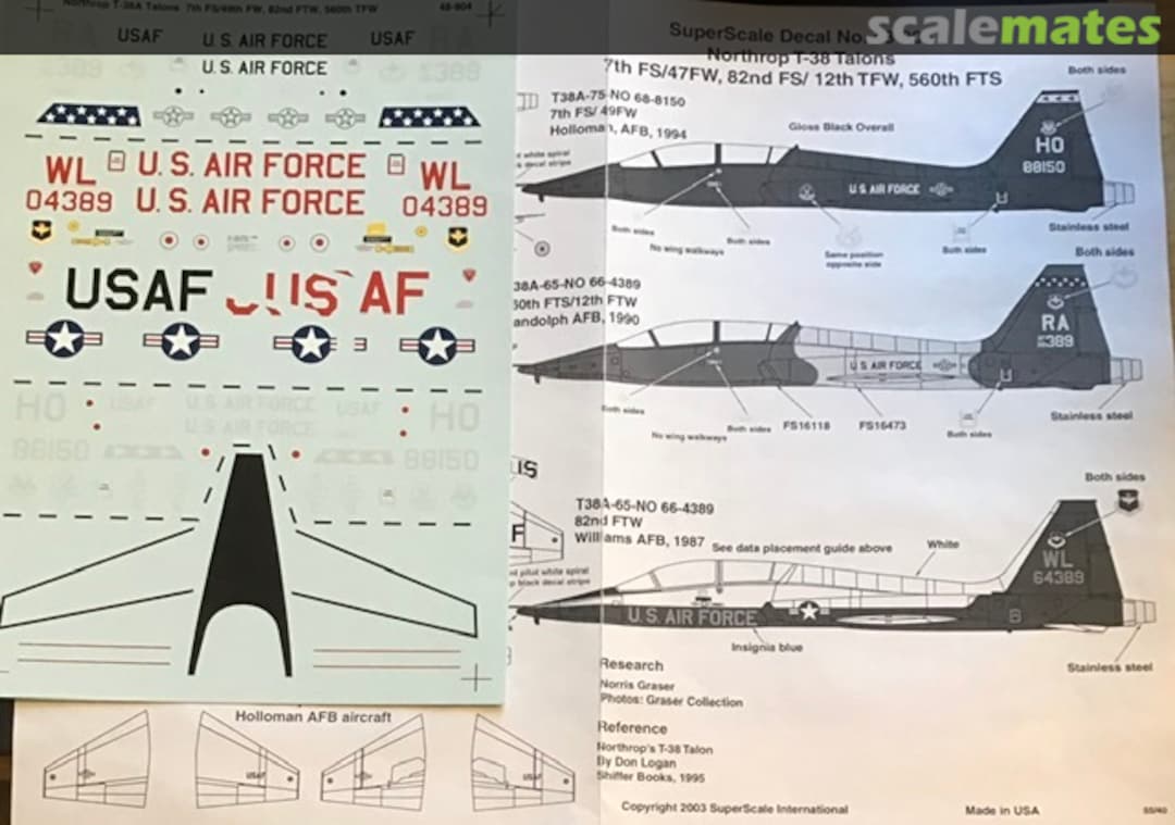 Contents T-38A Talon 48-0904 SuperScale International