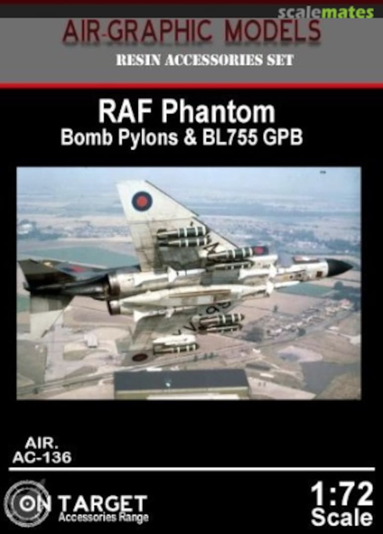 Boxart RAF Phantom Bomb Pylons & BL755 GPB AIR.AC-136 Air-Graphic Models