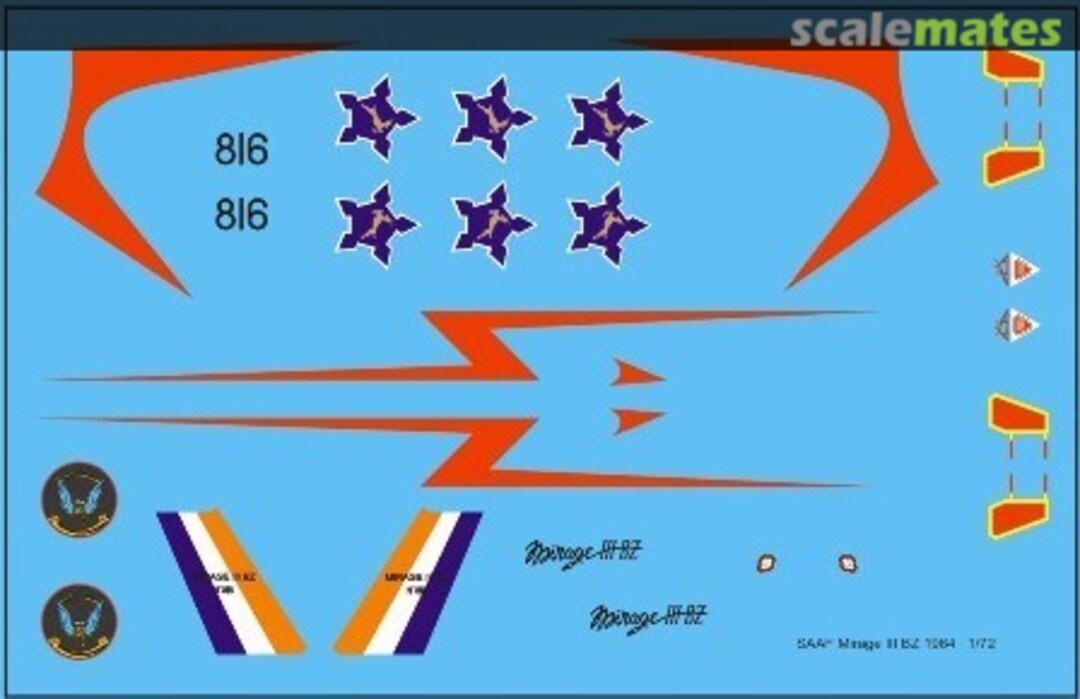 Boxart SAAF Mirage III BZ MAV-720223 MAV Decals