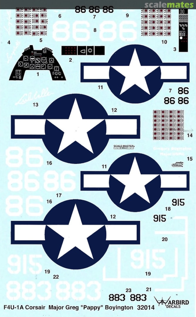 Boxart F4U-1A Corsair 32014 Warbird Decals