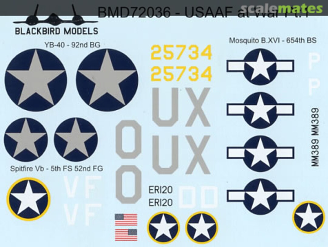 Boxart USAAF at War Pt. 1 BMD72036 Blackbird Models