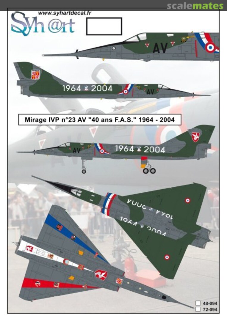 Boxart Mirage IVP n°23 AV "40 ans F.A.S." 1964 - 2004 72-094 Syhart