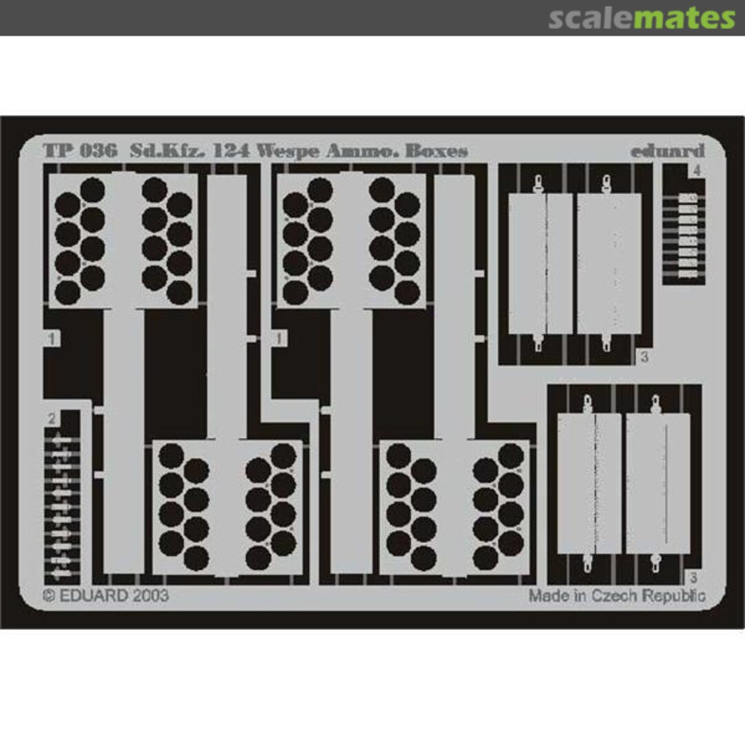 Boxart Sd.Kfz.124 Wespe Ammo. Boxes TP036 Eduard