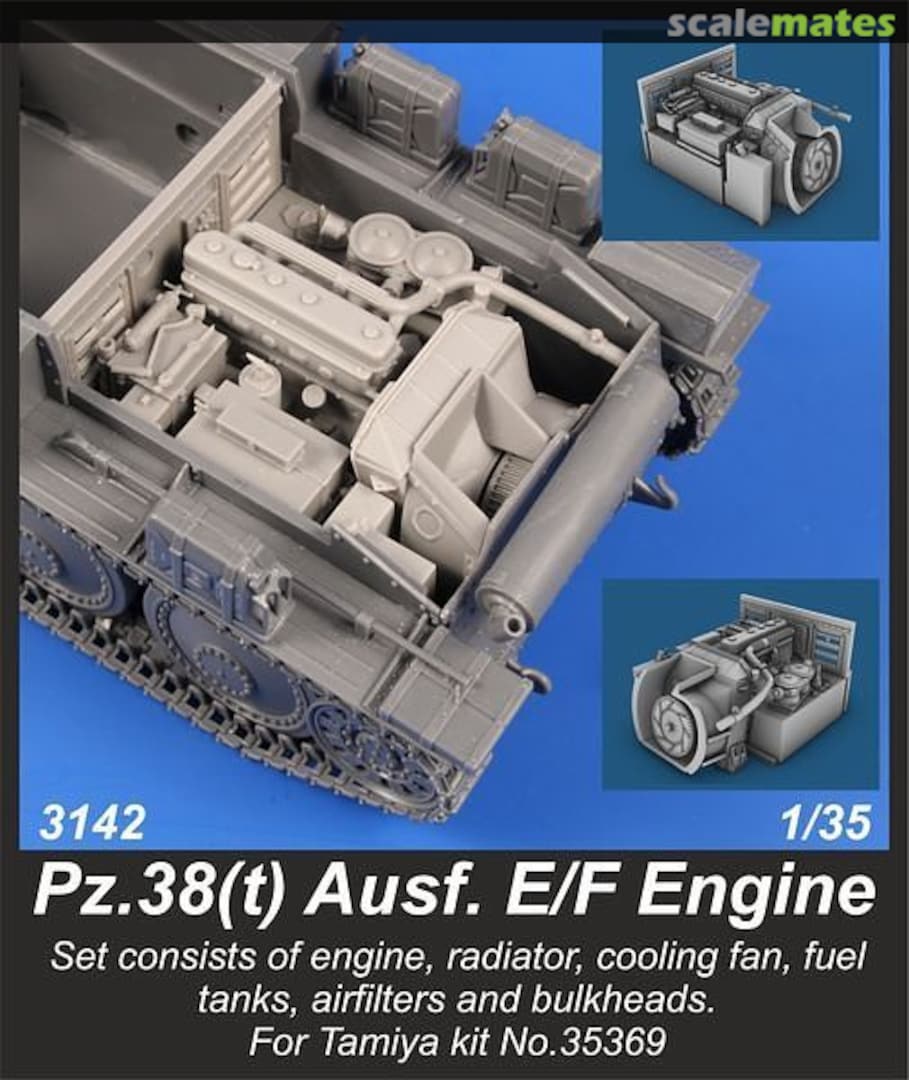 Boxart Pz.38(t) Ausf. E/F Engine Set (for Tamiya 35369) 3142 CMK