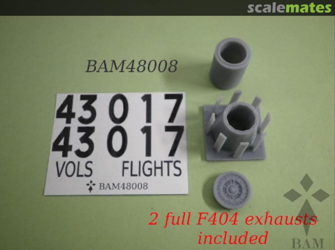 Boxart F404 Exhausts for early Rafale A BAM48008 BAM Models