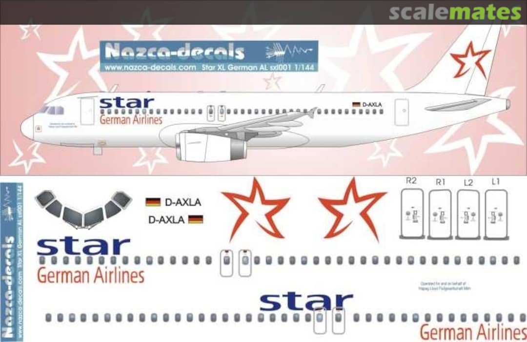 Boxart Airbus A320-232 SXL001 Nazca decals