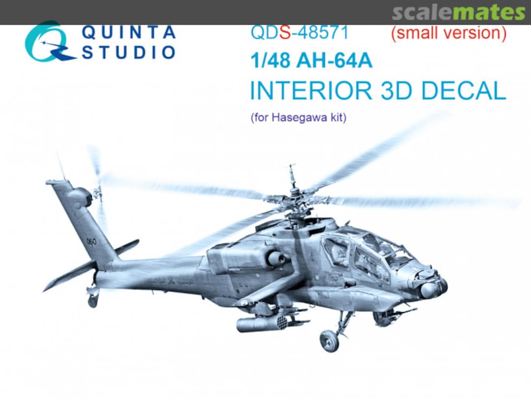 Boxart AH-64A interior 3D decals  QDS-48571 Quinta Studio