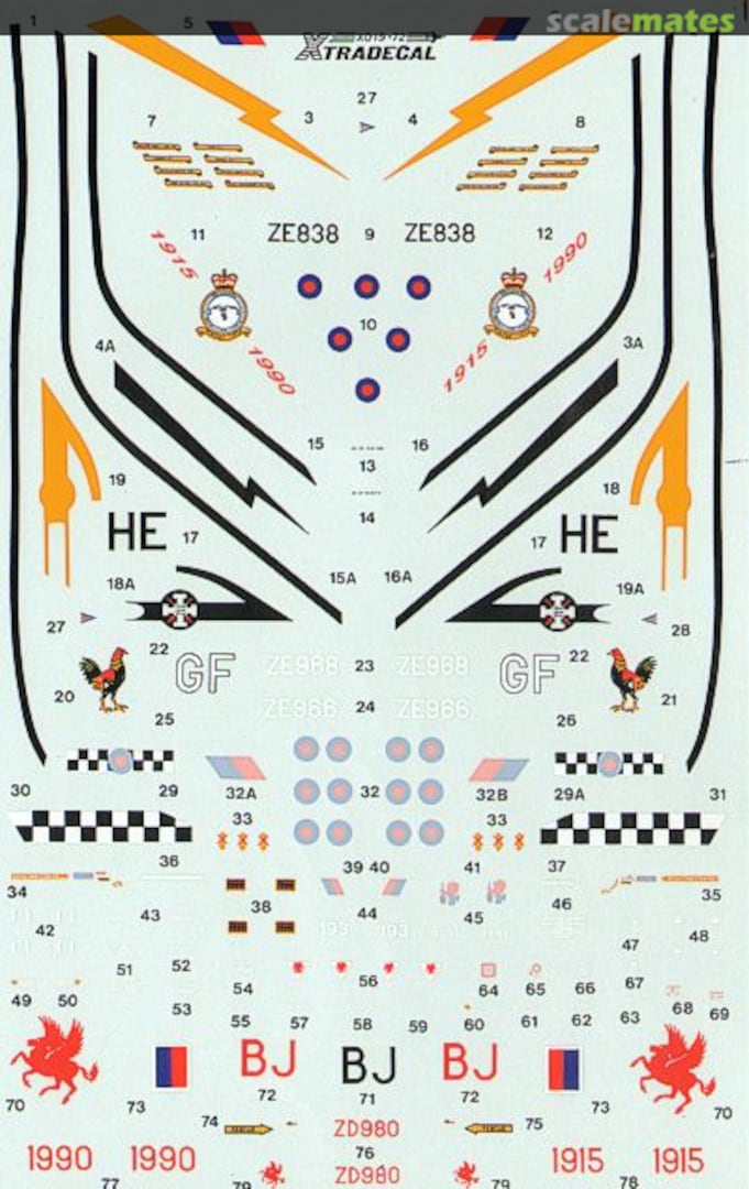 Boxart RAF Update 1990 #2 X019-72 Xtradecal