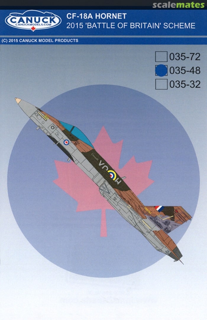 Boxart CF-18A Hornet 035-48 Canuck Model Products