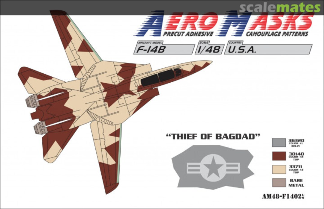 Boxart F-14B USA "Thief of Bagdad" AM48-F1402 AeroMasks