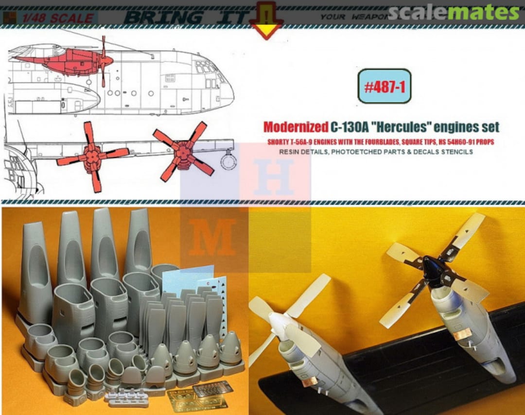 Boxart Lockheed C-130A (modernized) correct engines set #487-1 MLH/Bring It!