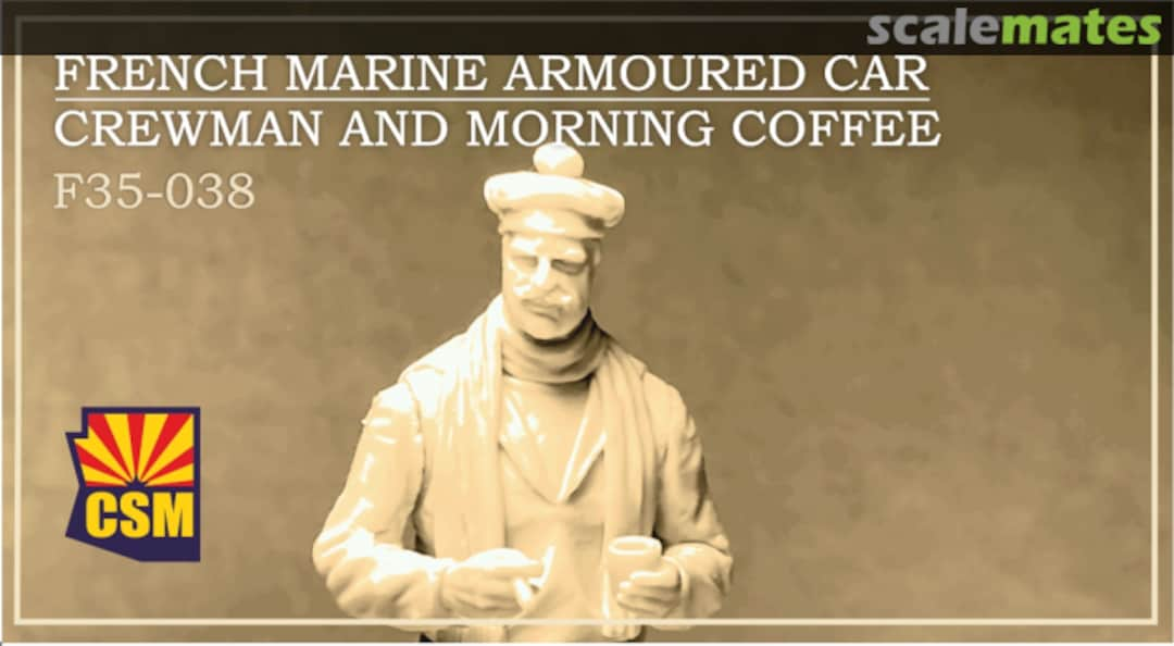 Boxart French marine armoured car crewman and a morning coffee F35-038 Copper State Models