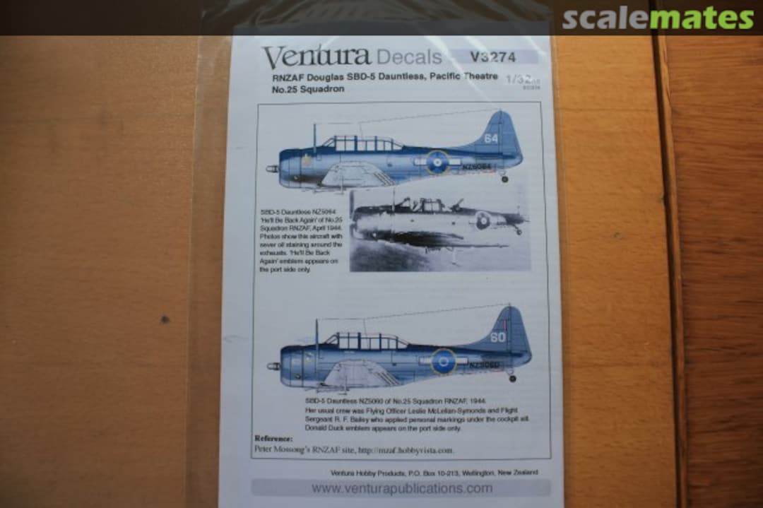 Boxart RNZAF SBD-5 Dauntless V3274 Ventura