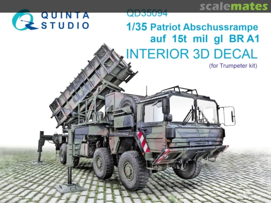 Boxart Patriot Abschussrampe auf 15t mil gl BR A1 interior 3D decals QD35094 Quinta Studio