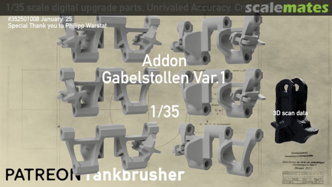 Boxart Gabelstollen Variant 1 Addon 352501008 Tankbrusher Scale Modeling