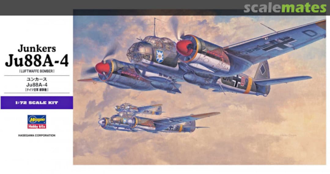 Boxart Junkers Ju88A-4 01555 Hasegawa