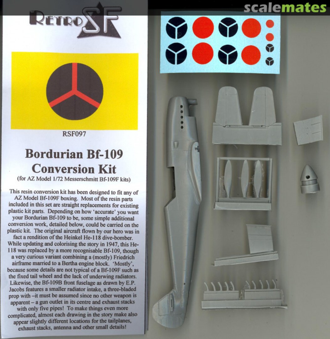 Boxart Bordurian Bf-109 RSF097 RetroSF