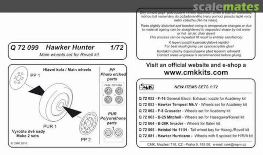 Boxart Hawker Hunter Wheels Q72099 CMK