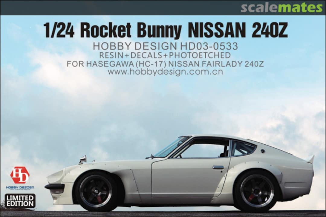 Boxart RB Nissan 240Z Wide Body Kit for Hasegawa (HC-17) Nissan Fairlady 240Z HD03-0533 Hobby Design