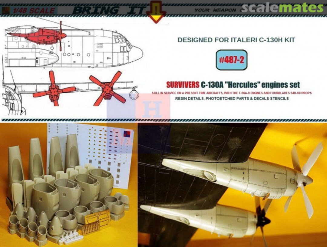 Boxart Lockheed C-130A (survivers) correct engines set #487-2 MLH/Bring It!