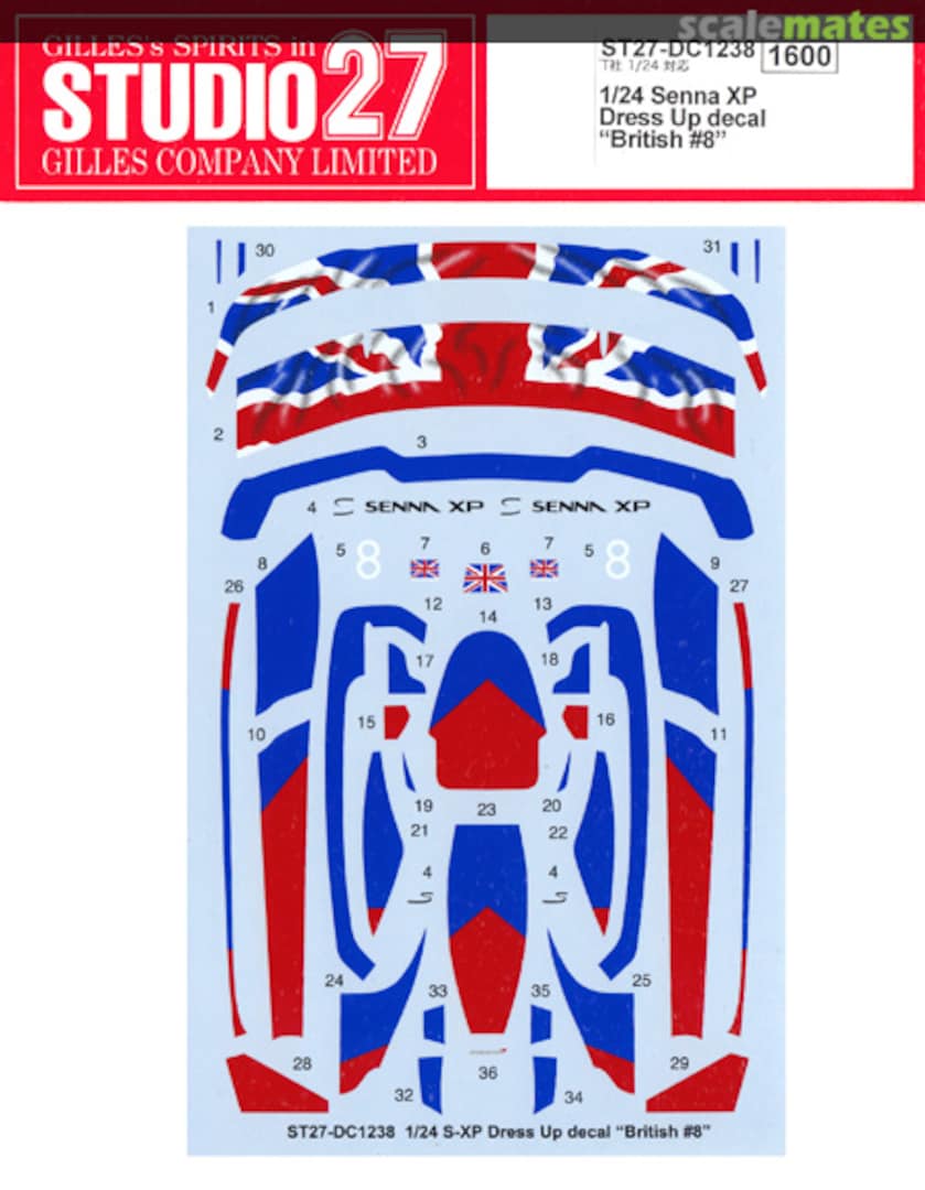 Boxart Senna XP Dress Up Decal "British #8" ST27-DC1238 Studio27