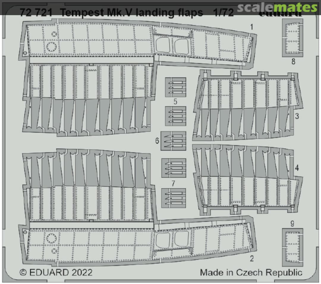 Boxart Tempest Mk.V landing flaps 72721 Eduard