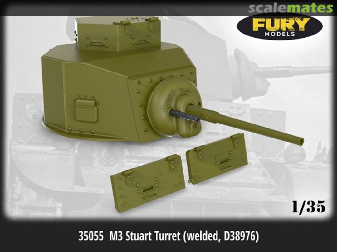 Boxart M3 Stuart Turret (welded, D38976) 35055 Fury Models