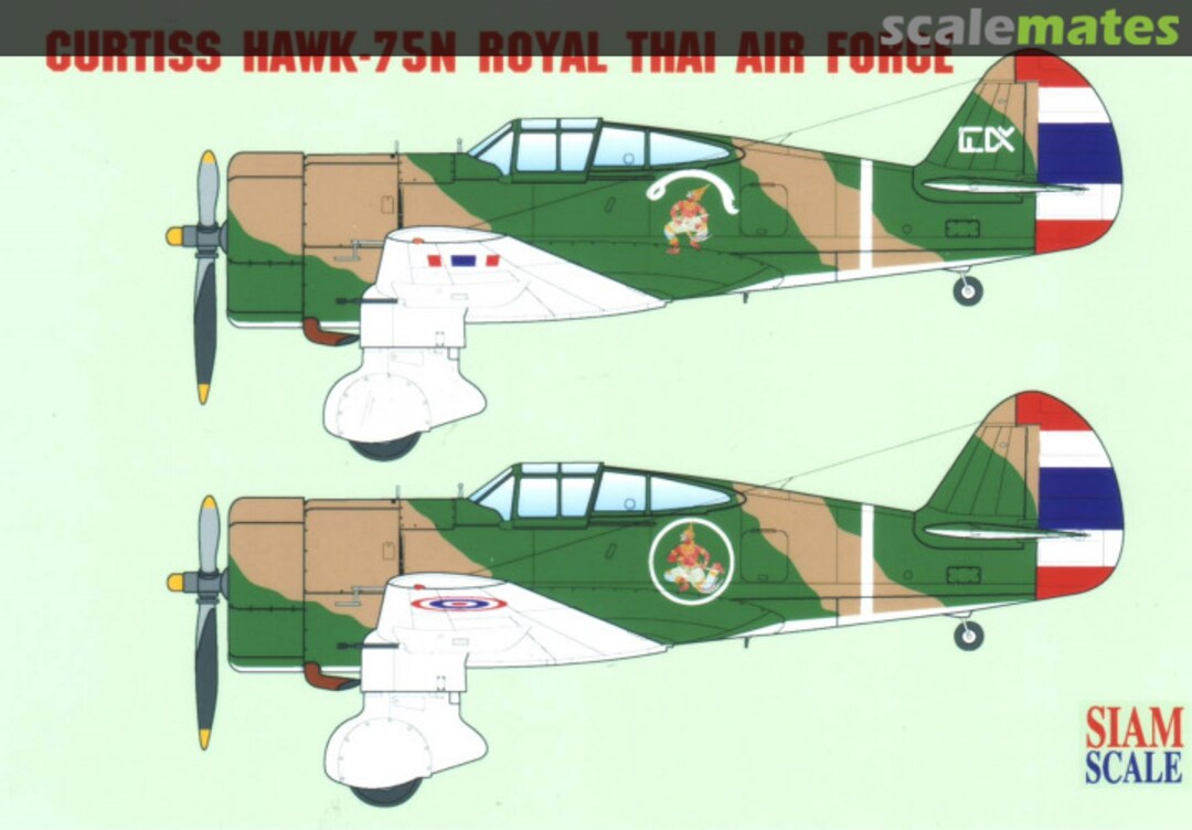 Boxart Curtiss Hawk-75N 72048 Siam Scale