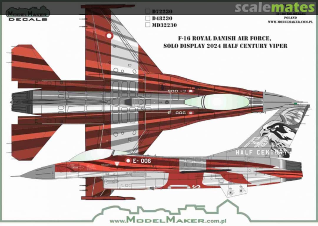 Boxart F-16 Royal Danish Air Force D72230 ModelMaker