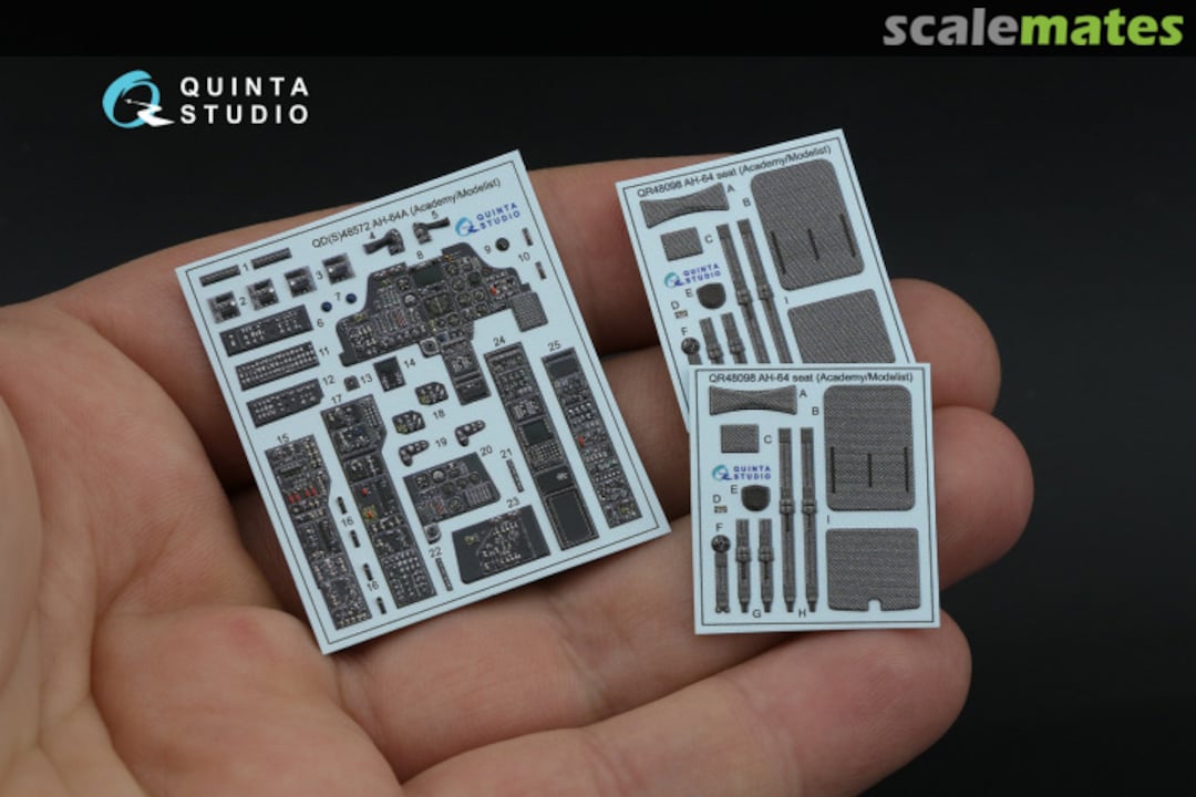 Contents AH-64A interior 3D decals  QD48572 Quinta Studio