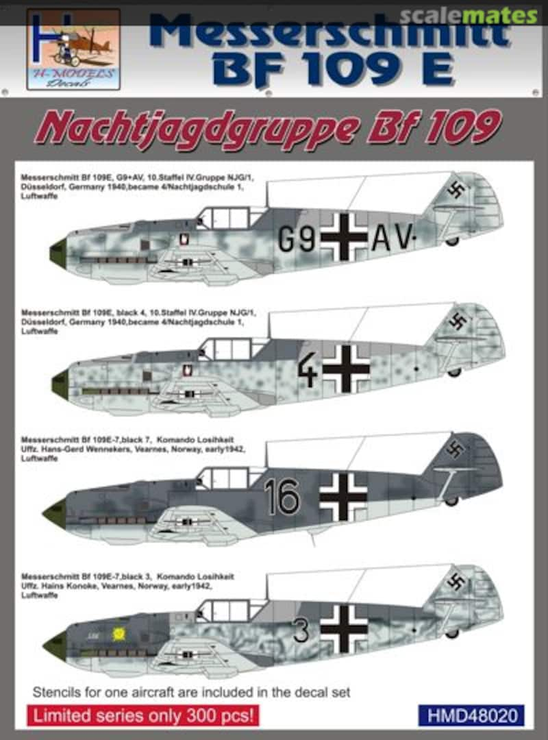 Boxart Messerschmitt Bf 109 E HMD48020 H-Models Decals