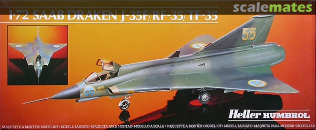 Boxart Saab Draken J-35F/RF-35/TF-35 80255 Heller Humbrol