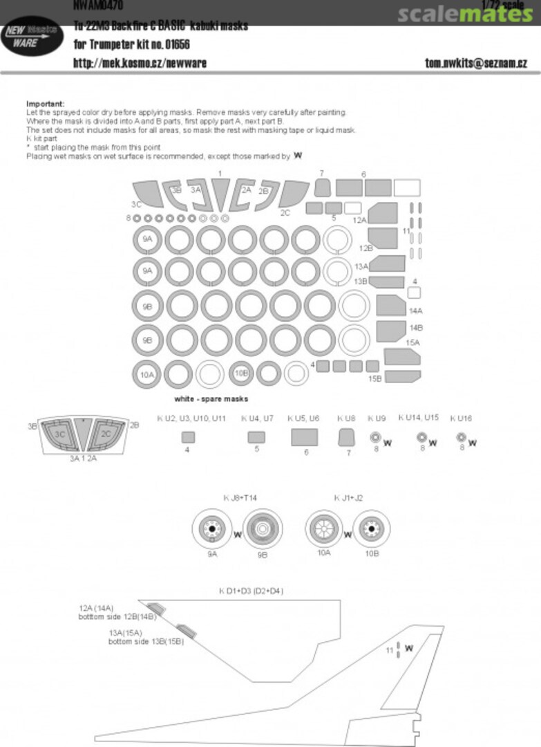 Boxart Tu-22M3 Backfire C BASIC kabuki masks NWAM0470 New Ware